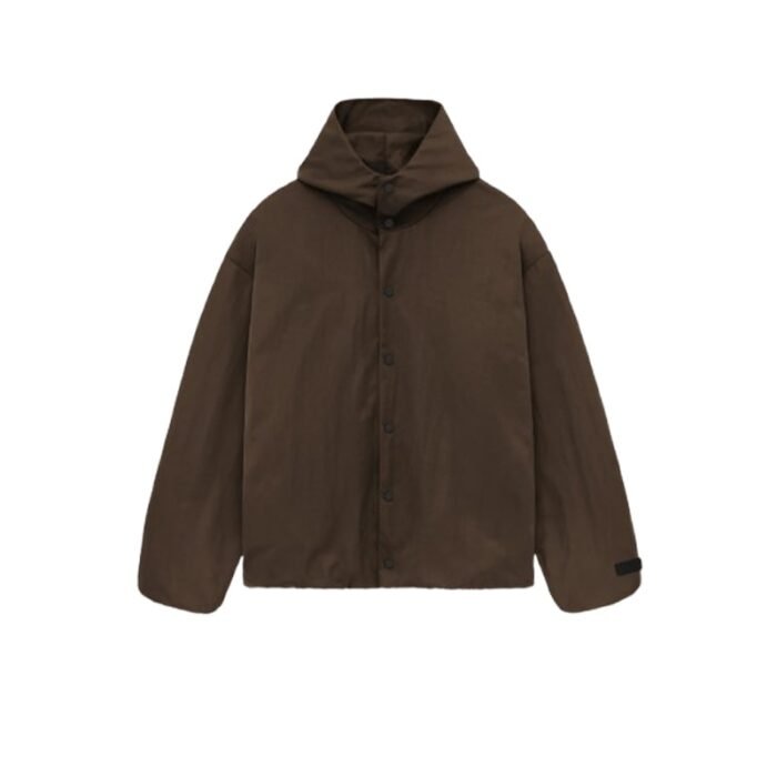 Fear of God Essentials Hooded Coaches Jacket – Brown