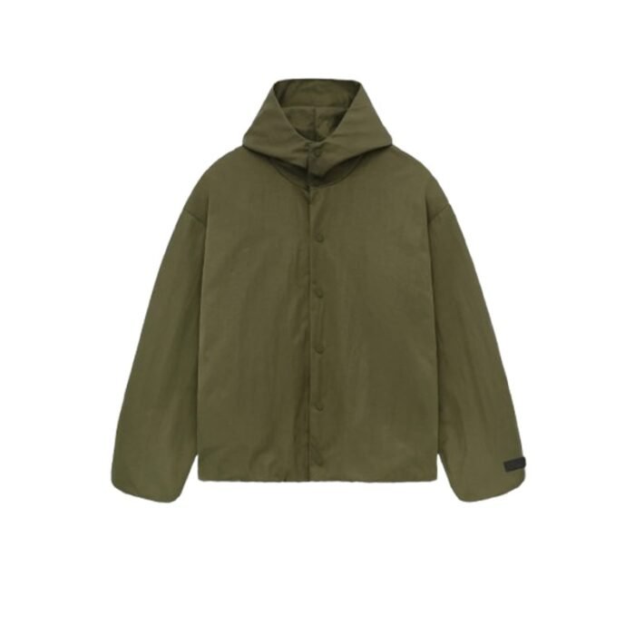 Fear of God Essentials Hooded Coaches Jacket – Green