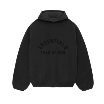 Fear of God Essentials Nylon Fleece Black Hoodie