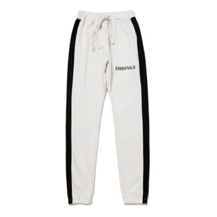 Fear of God Essentials Side Stripe Sweatpants – GrayCream