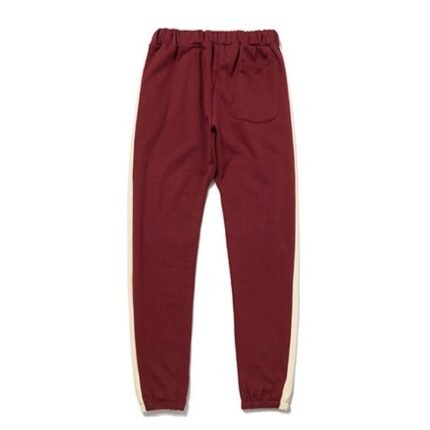 Fear of God Essentials Side Stripe Sweatpants – Maroon/Cream