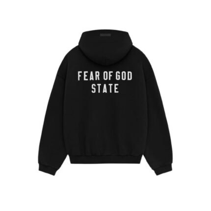 Fear of God Essentials State Fleece Zip Hoodie – Black