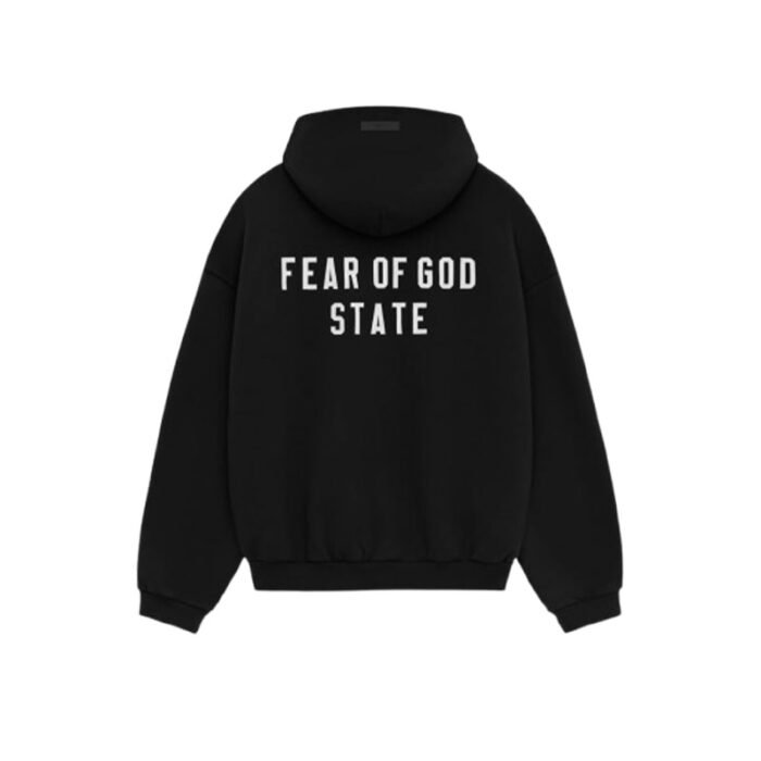 Fear of God Essentials State Fleece Zip Hoodie – Black