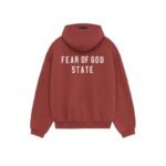 Fear of God Essentials State Fleece Zip Hoodie – Red