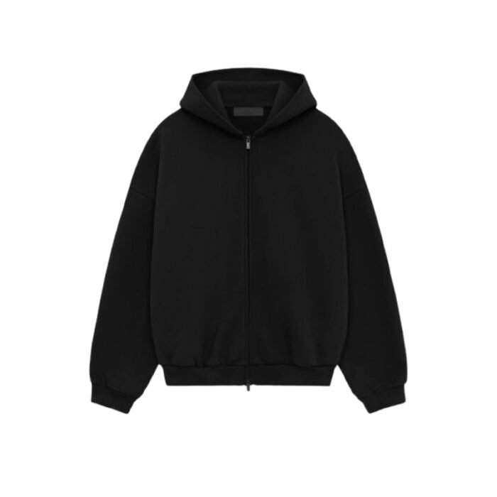 Fear of God Essentials State Fleece Zip Hoodie – Black