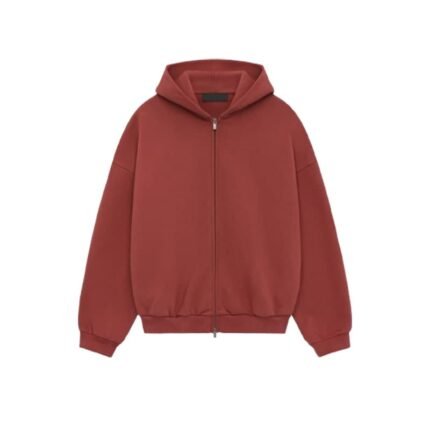 Fear of God Essentials State Fleece Zip Hoodie – Red