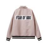 Fear of God Satin Baseball Coach Jacket – Pink