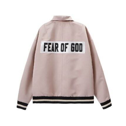 Fear of God Satin Baseball Coach Jacket – Pink