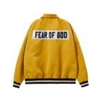 Fear of God Satin Baseball Coach Jacket – Yellow