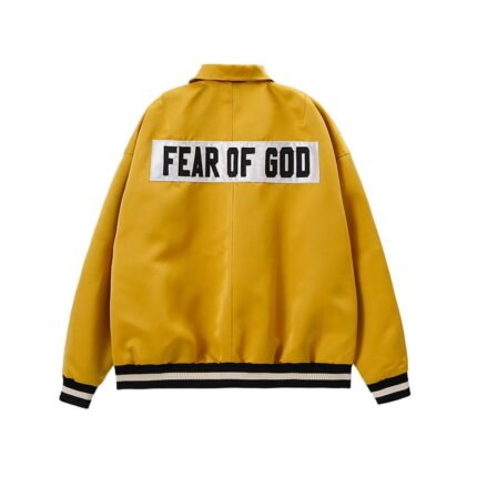 Fear of God Satin Baseball Coach Jacket – Yellow