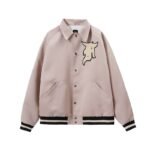 Fear of God Satin Baseball Coach Jacket – Pink