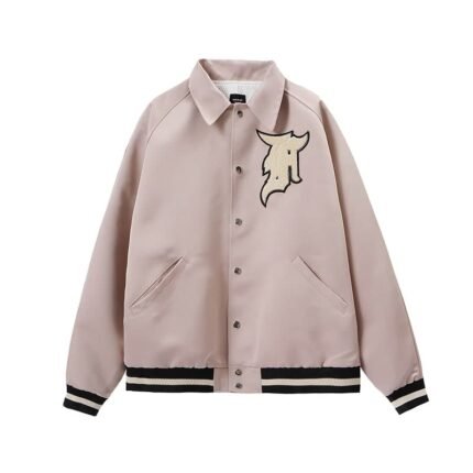 Fear of God Satin Baseball Coach Jacket – Pink