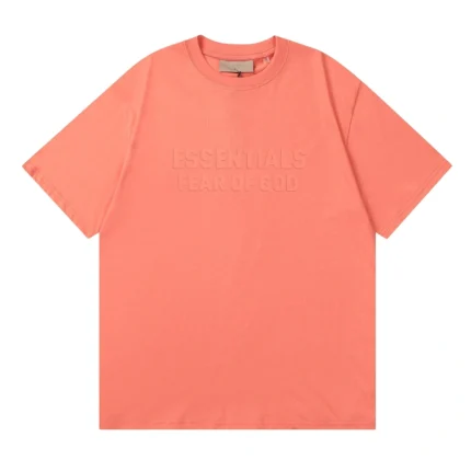 Kids’ Logo Crewneck Cotton Graphic Coral Red T-Shirt