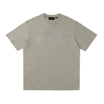 Kids’ Logo Crewneck Cotton Graphic Grey T Shirt